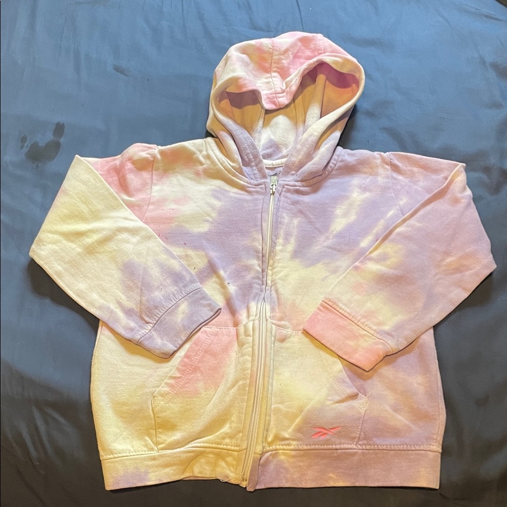 Reebok Kids Hoodie in Pink, Purple, and Yellow